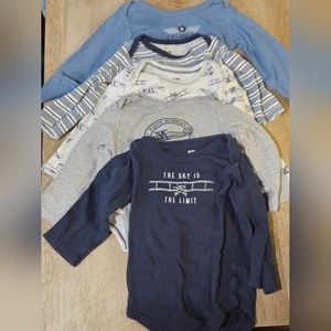 Hudson Baby Bundle of 5 Long Sleeve Bodysuits 18m